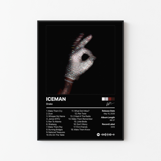 Drake ICEMAN Album Poster