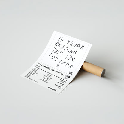 Drake If You're Reading This It's Too Late Album Poster
