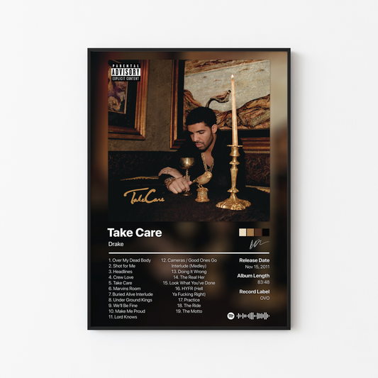 Drake Take Care Album Poster