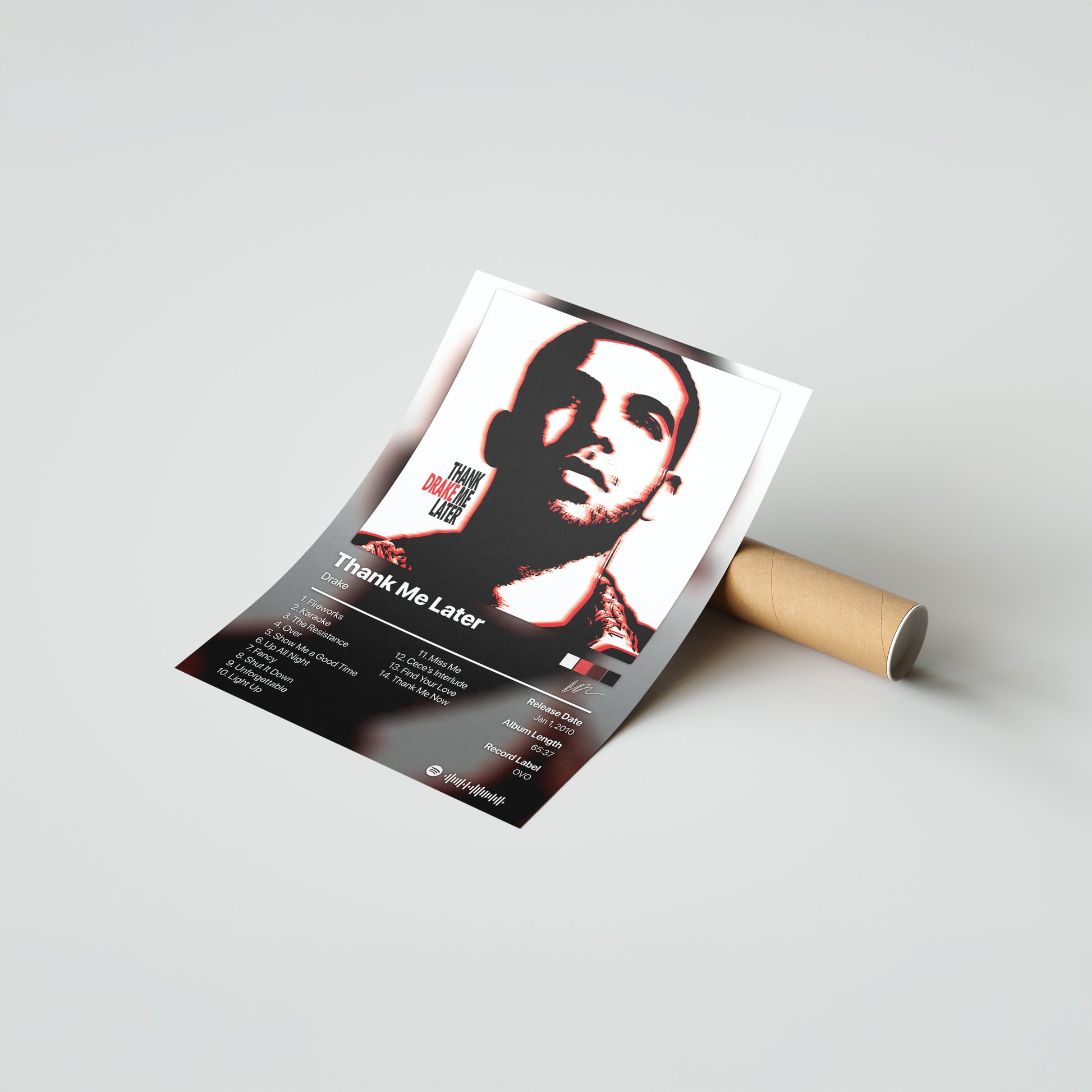 Drake Thank Me Later Album Poster