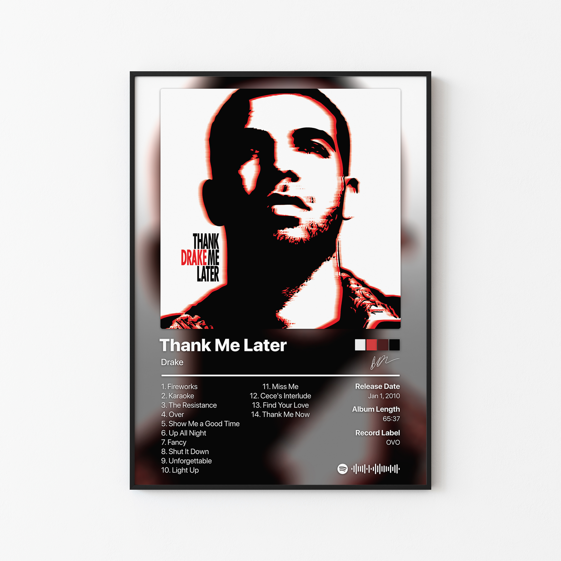 Drake Thank Me Later Album Poster