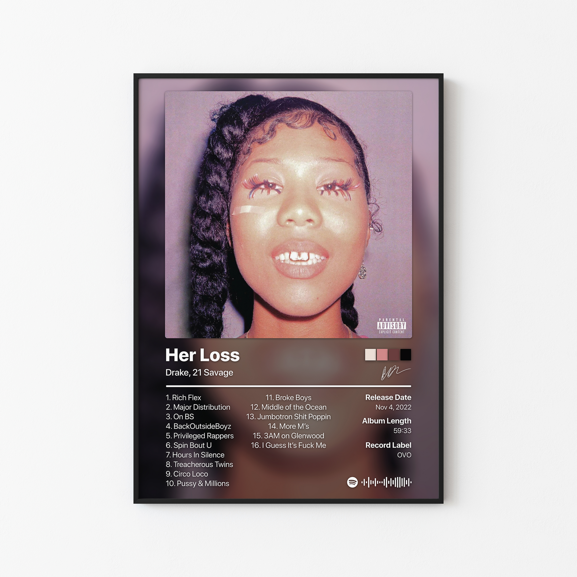 Drake Her Loss Album Poster