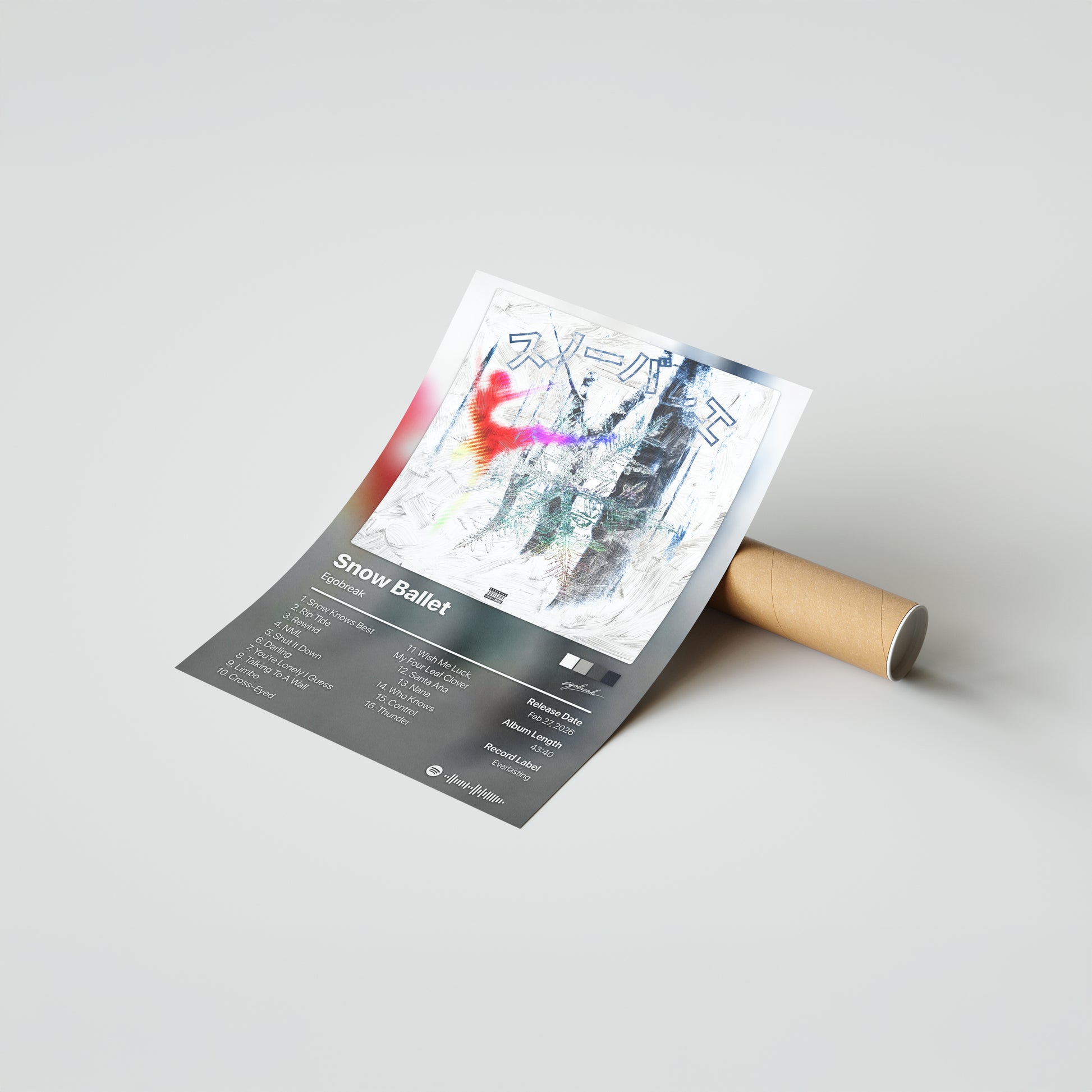 Egobreak Snow Ballet Album Poster