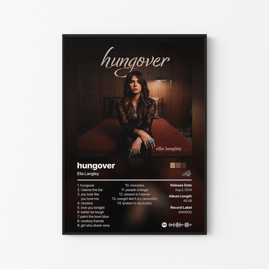 Ella Langley hungover Album Poster