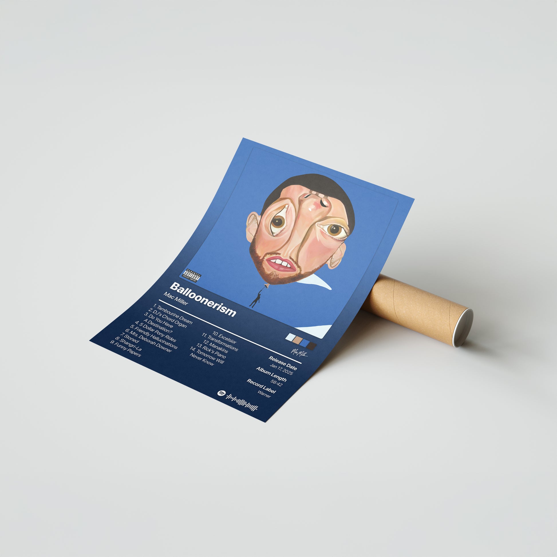 Mac Miller Balloonerism Album Poster