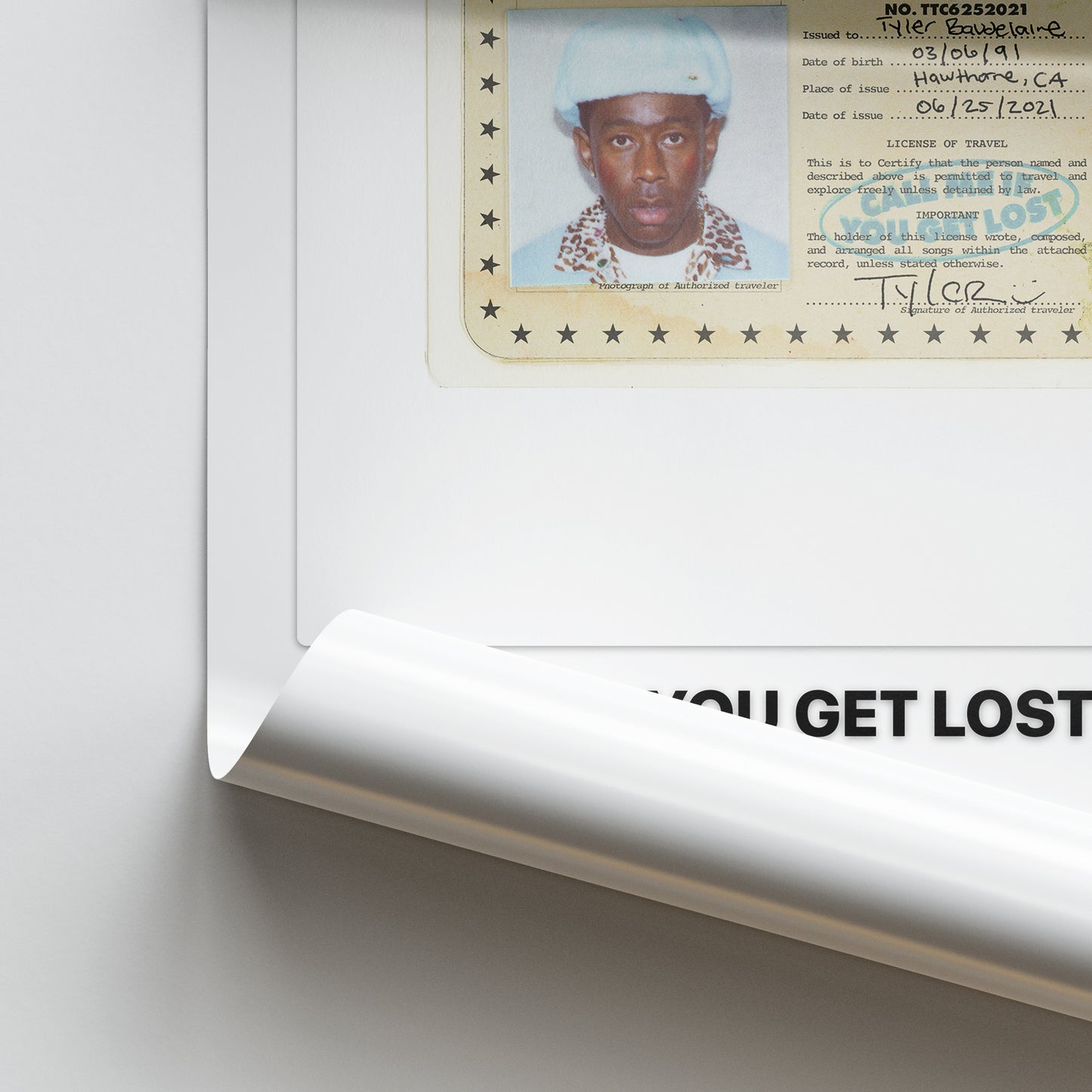 Tyler, The Creator CALL ME IF YOU GET LOST Album Poster