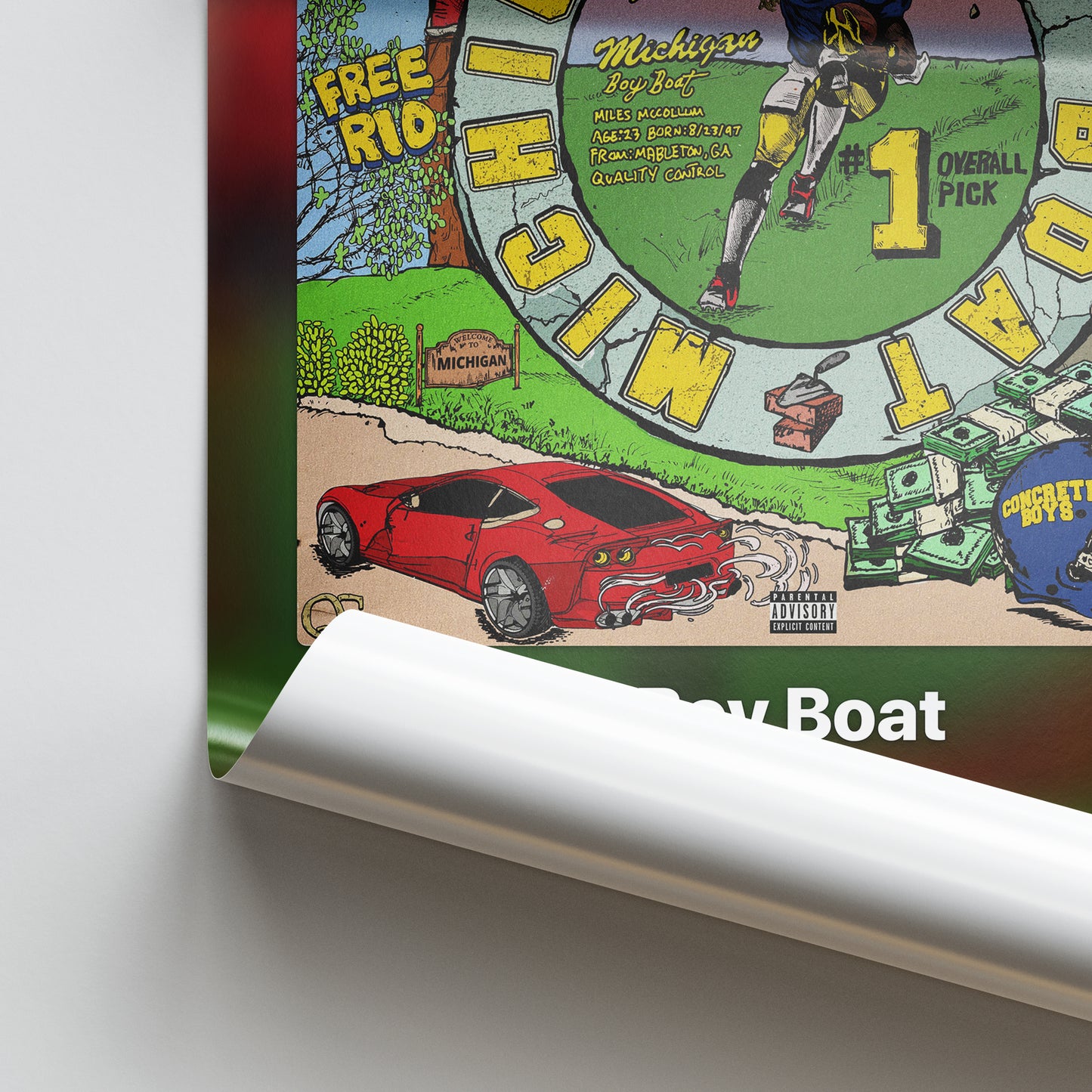 Lil Yachty Michigan Boy Boat Album Poster