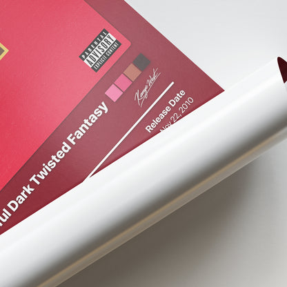 Kanye West My Beautiful Dark Twisted Fantasy Album Poster