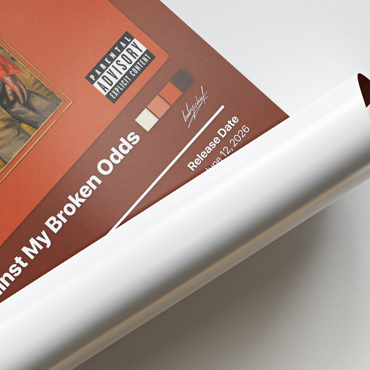 BabyChiefDoit Rise Against My Broken Odds Album Poster