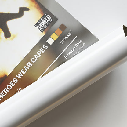 21 Savage NOT ALL HEROES WEAR CAPES Album Poster