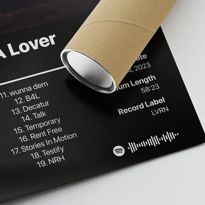 6LACK Since I Have A Lover Album Poster