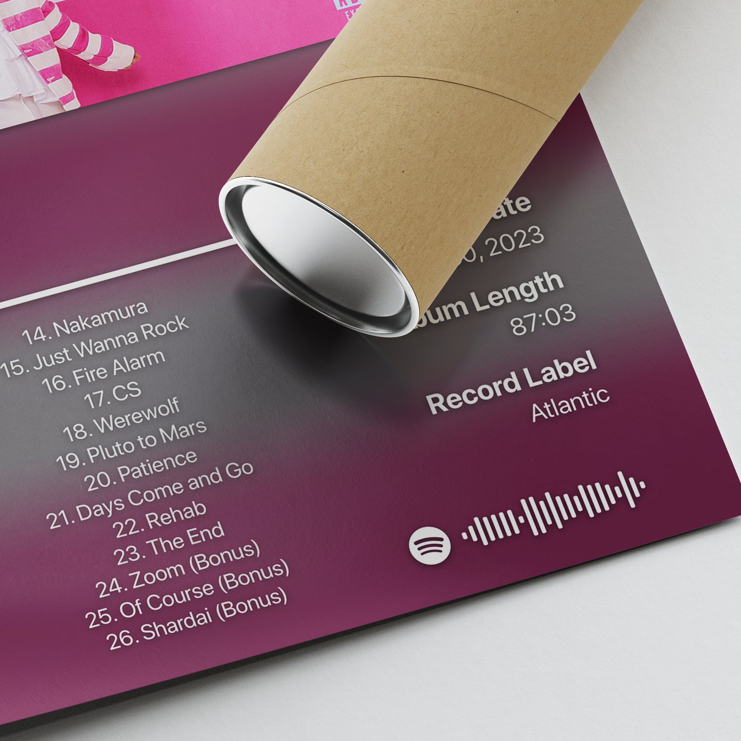 Lil Uzi Vert Pink Tape Album Poster