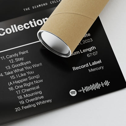 Post Malone The Diamond Collection Album Poster