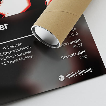 Drake Thank Me Later Album Poster