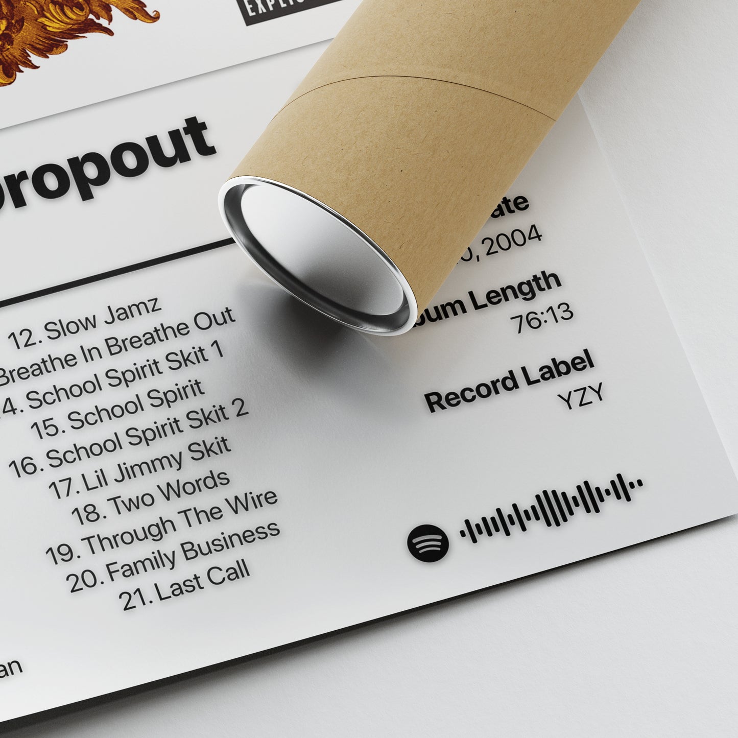 Kanye West The College Dropout Album Poster