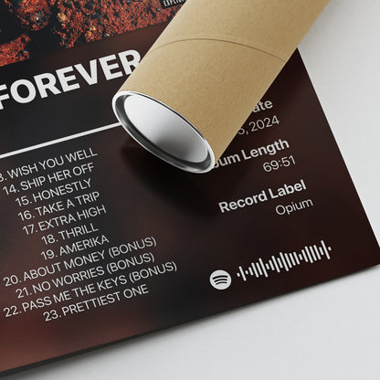 Destroy Lonely LOVE LASTS FOREVER Album Poster