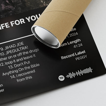 JPEGMAFIA I LAY DOWN MY LIFE FOR YOU Album Poster