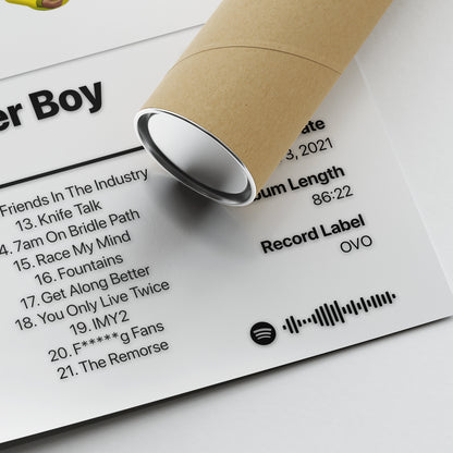 Drake Certified Lover Boy Album Poster