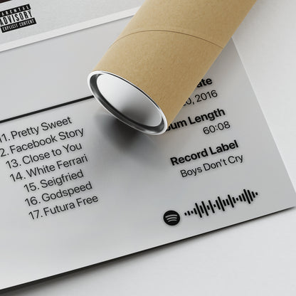 Frank Ocean Blonde Album Poster