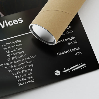 Bryson Tiller Solace & The Vices Album Poster