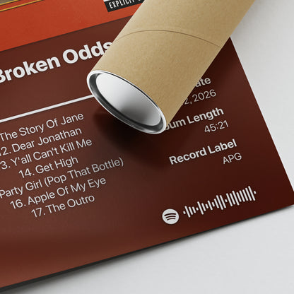 BabyChiefDoit Rise Against My Broken Odds Album Poster
