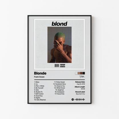 Frank Ocean Blonde Album Poster