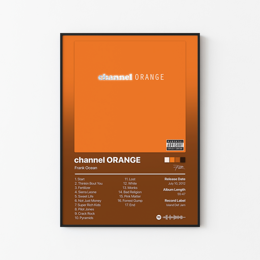 Frank Ocean channel ORANGE Album Poster