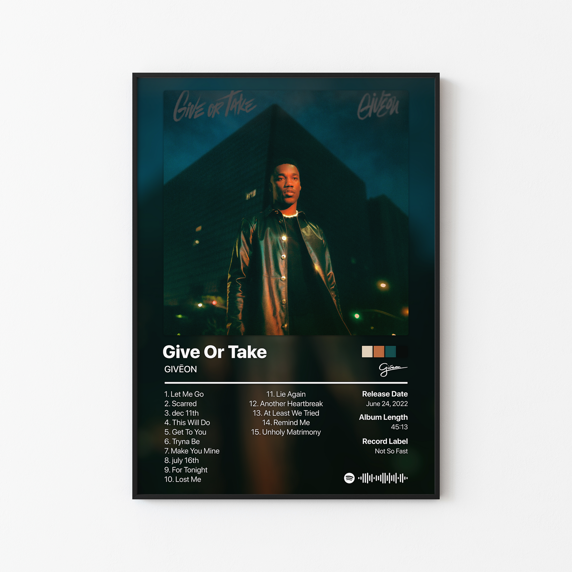 GIVEON Give Or Take Album Poster