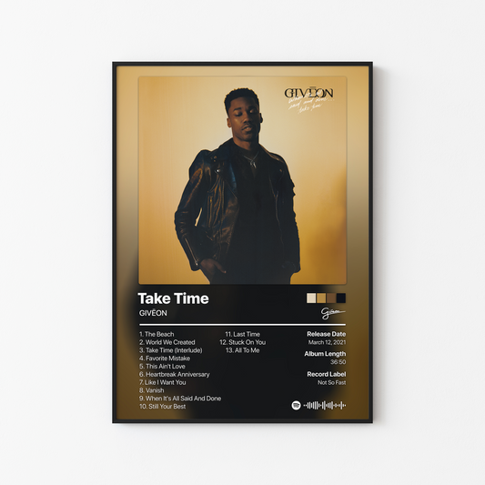 GIVEON When It's All Said And Done... Take Time Album Poster