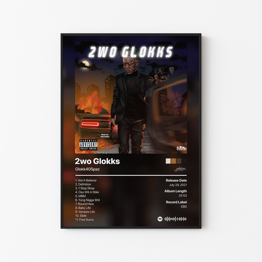 Glokk40Spaz 2wo Glokks Album Poster