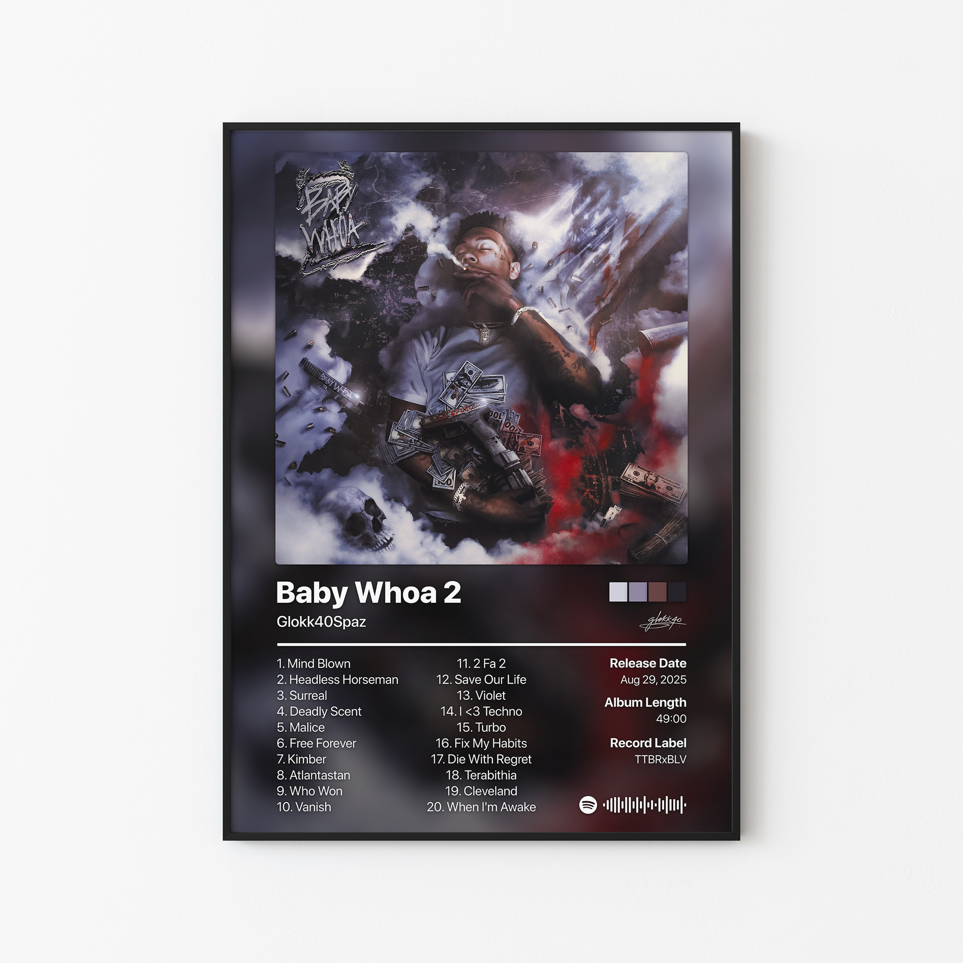 Glokk40Spaz Baby Whoa 2 Album Poster