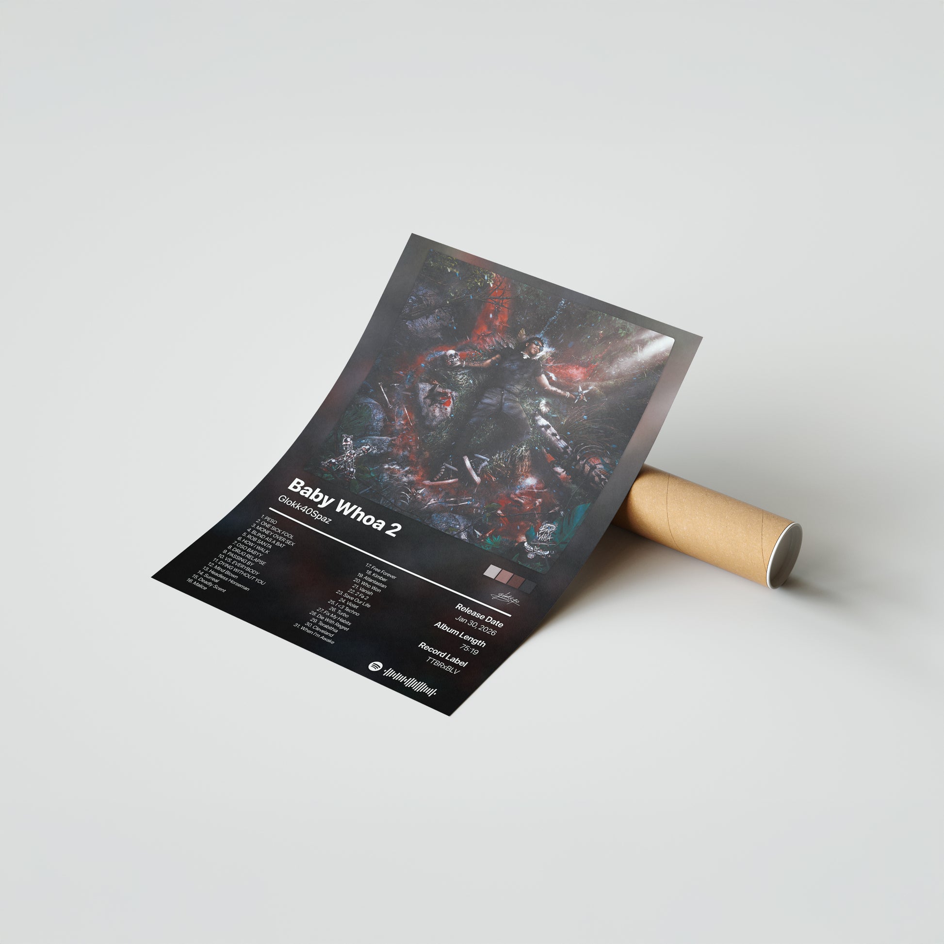 Glokk40Spaz Baby Whoa 2 (Deluxe) Album Poster
