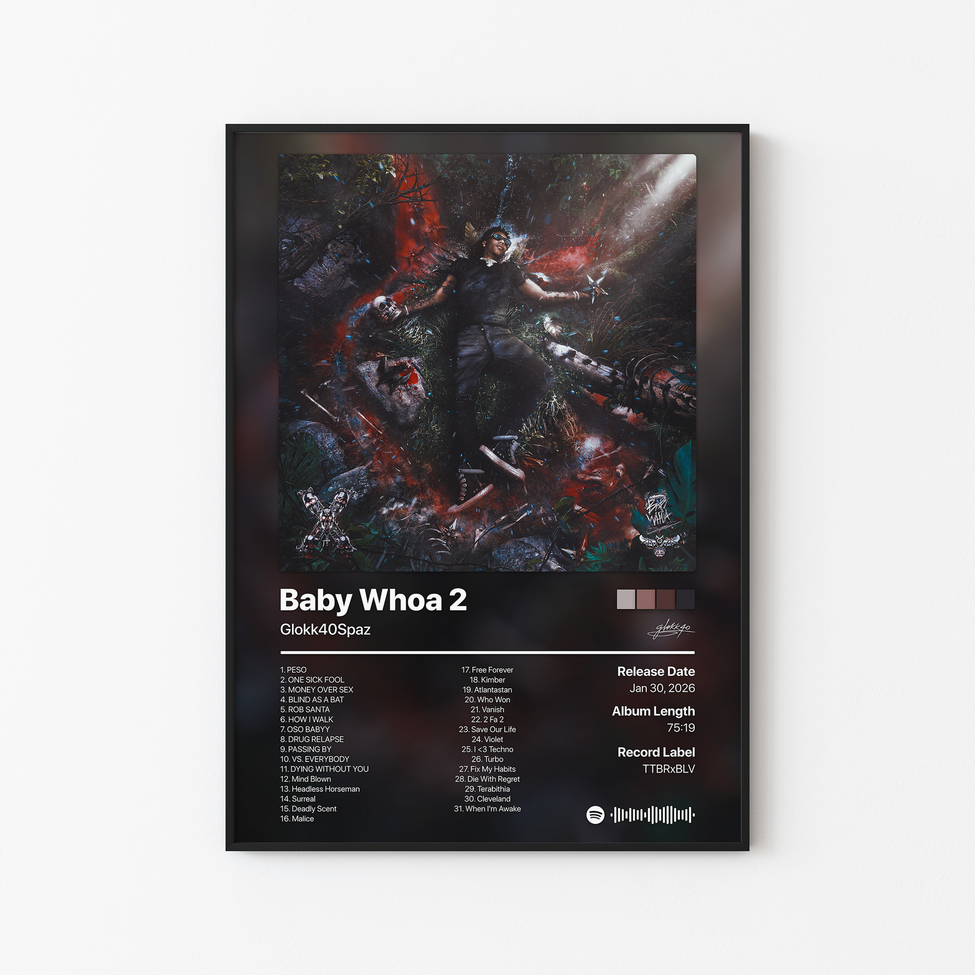 Glokk40Spaz Baby Whoa 2 (Deluxe) Album Poster