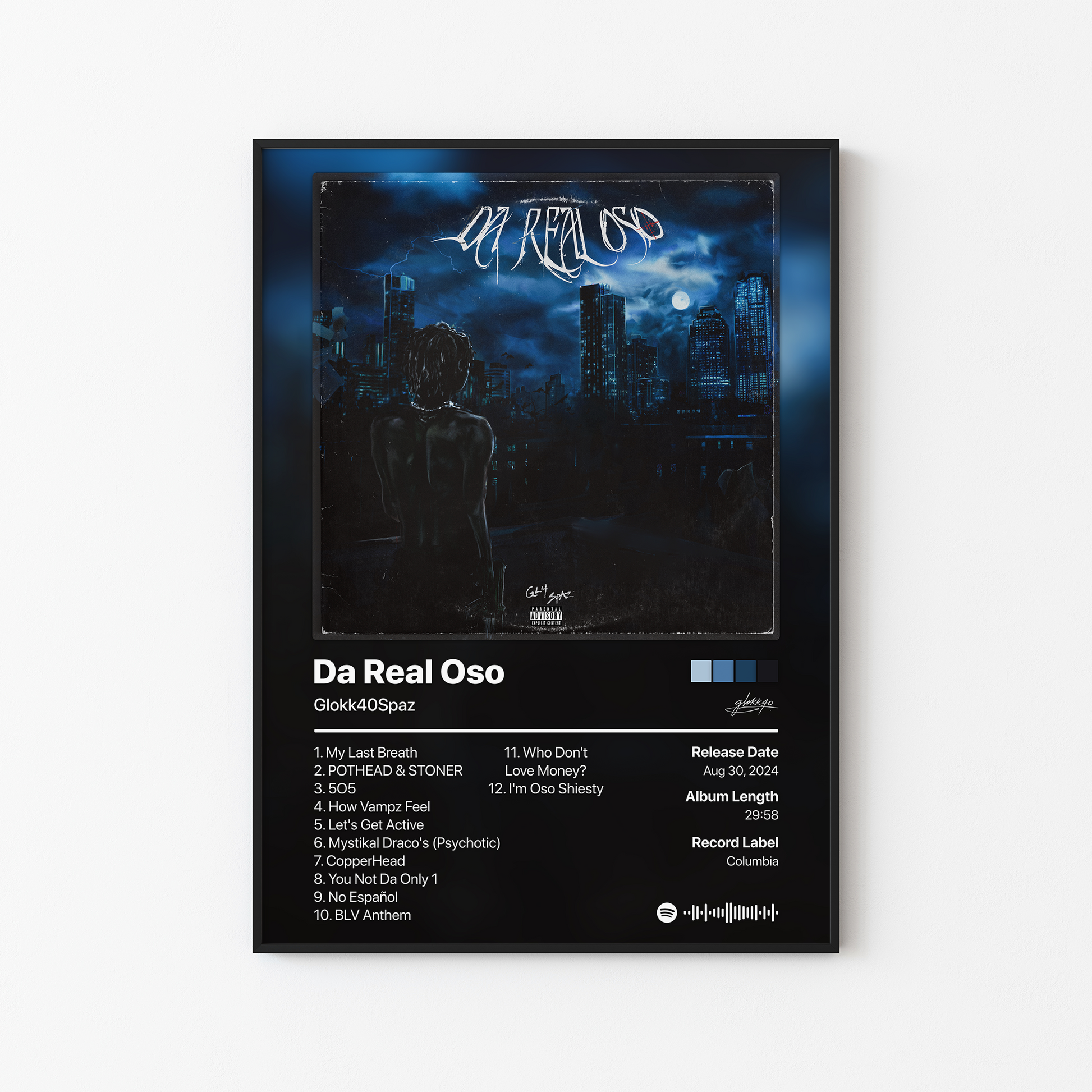 Glokk40Spaz Da Real Oso Album Poster