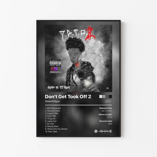 Glokk40Spaz Don't Get Took Off 2 Album Poster
