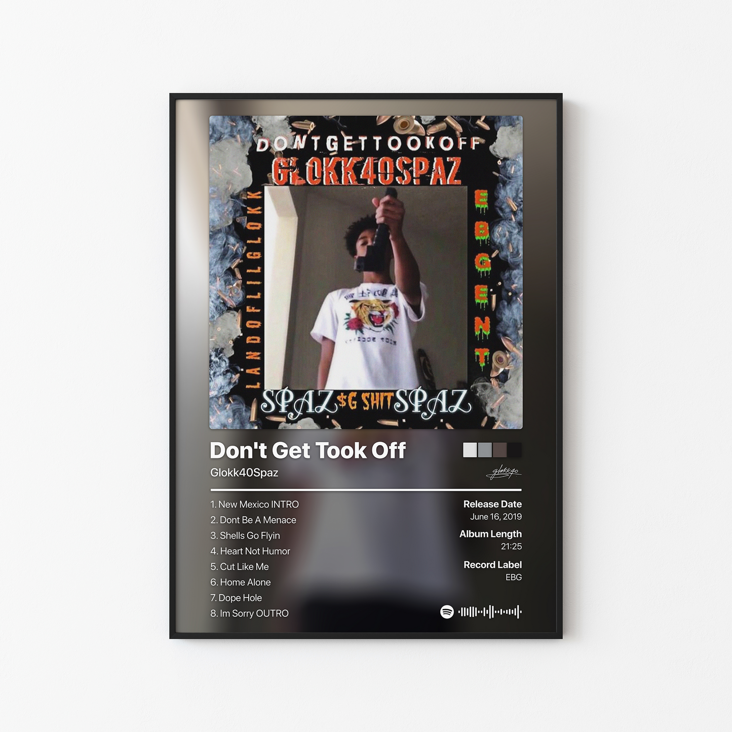 Glokk40Spaz Don't Get Took Off Album Poster