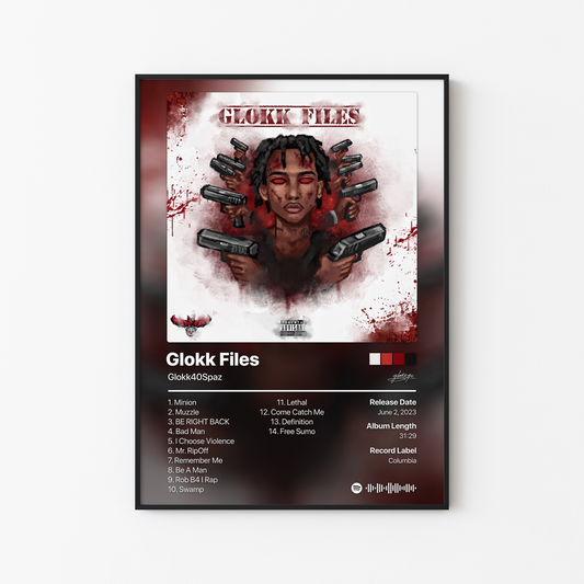 Glokk40Spaz Glokk Files Album Poster