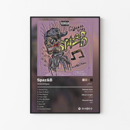 Glokk40Spaz Spaz&B Album Poster