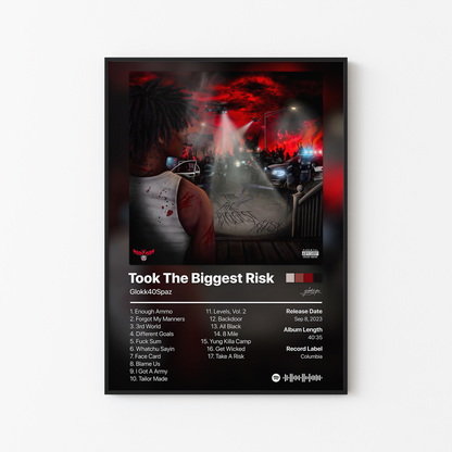 Glokk40Spaz Took The Biggest Risk Album Poster