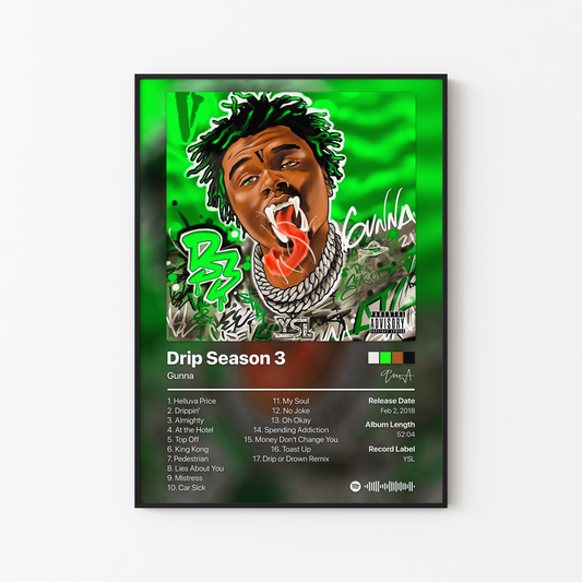 Gunna Drip Season 3 Album Poster