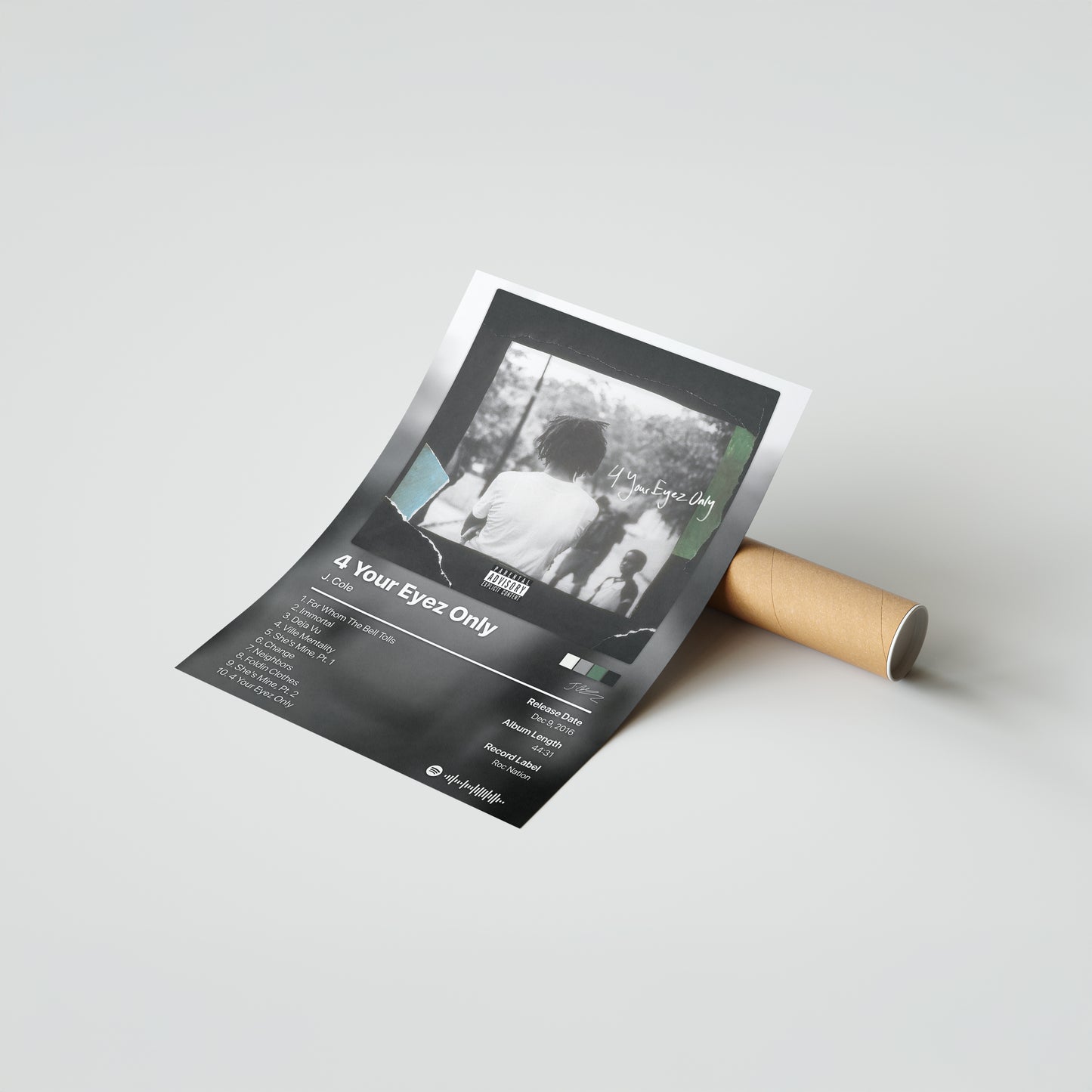 J. Cole 4 Your Eyez Only Album Poster