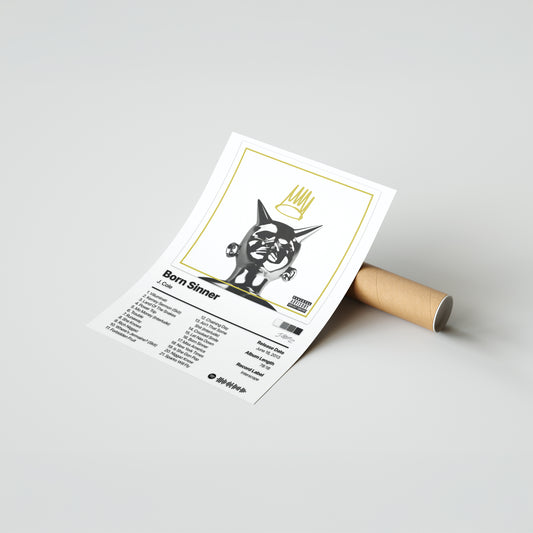 J. Cole Born Sinner (Deluxe) Album Poster