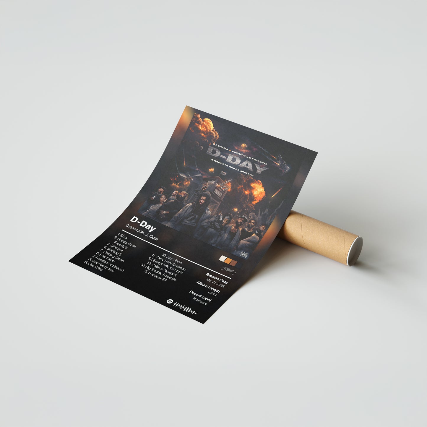 J. Cole D-Day: A Gangsta Grillz Mixtape Album Poster