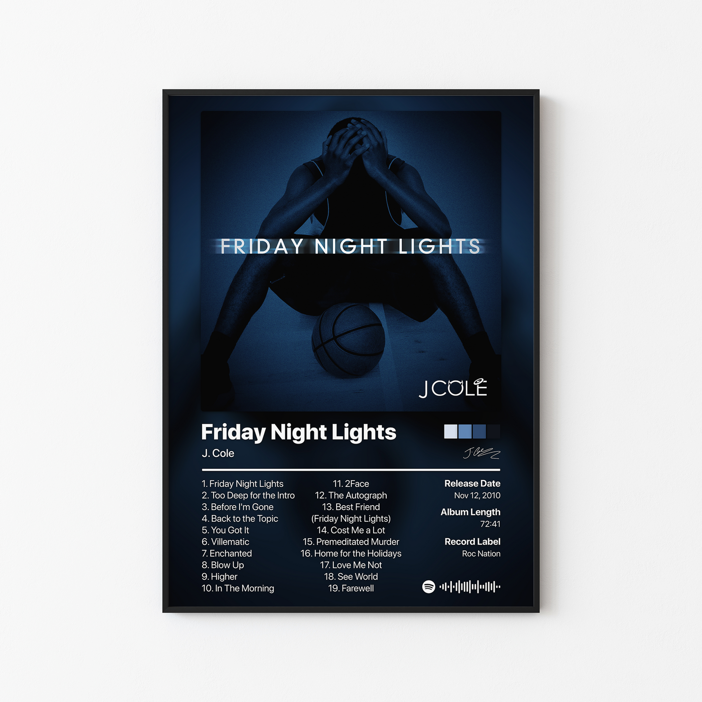 J. Cole Friday Night Lights Album Poster