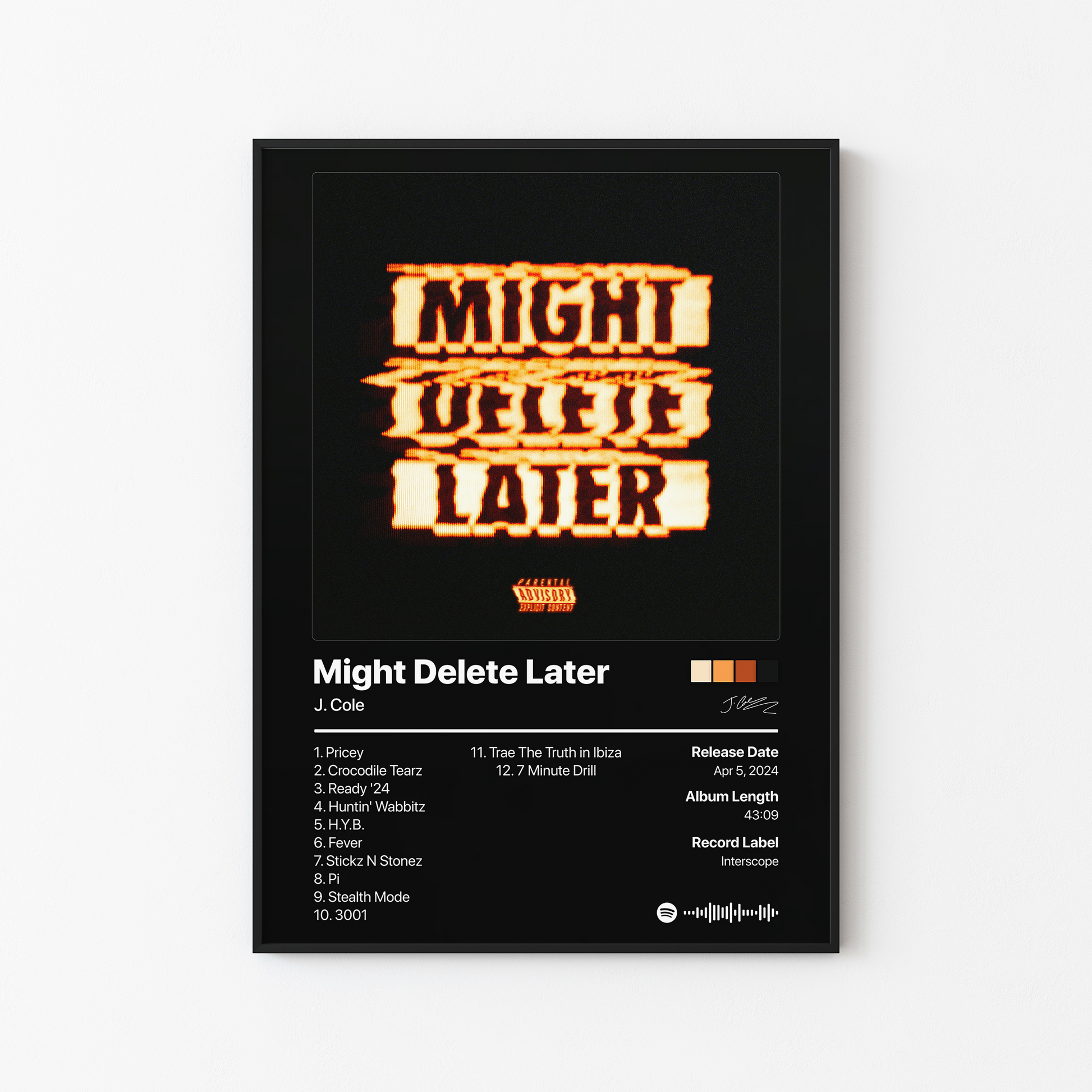 J. Cole Might Delete Later Album Poster
