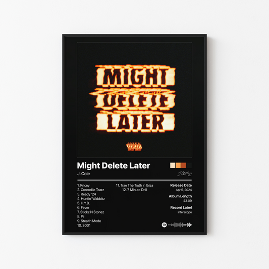 J. Cole Might Delete Later Album Poster