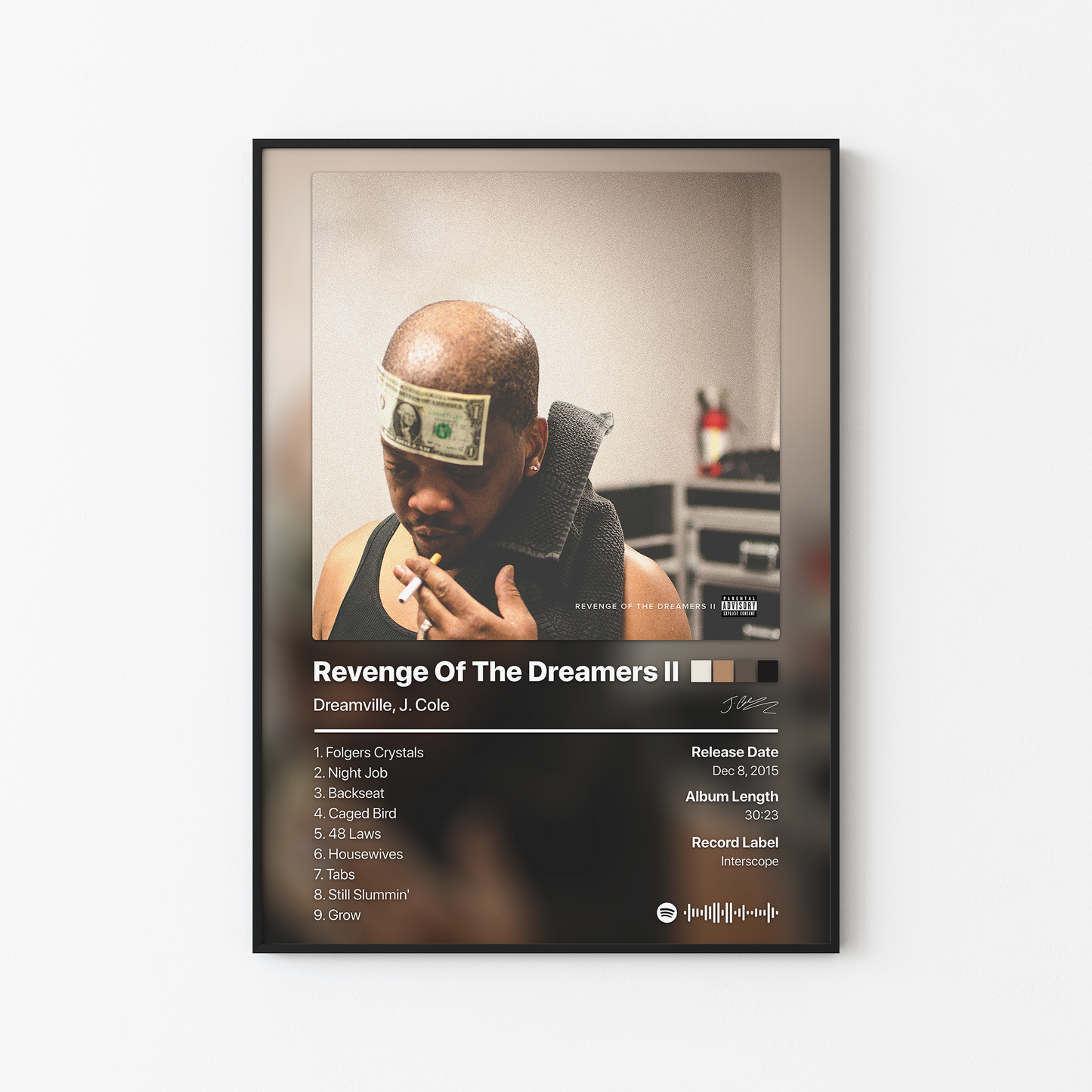 J. Cole Revenge Of The Dreamers II Album Poster