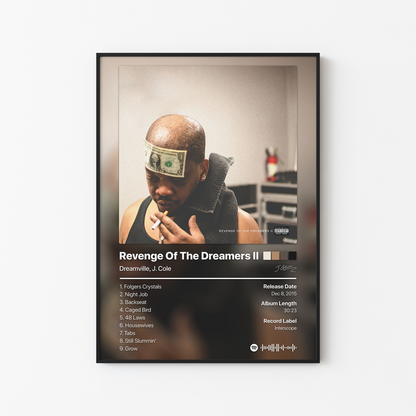 J. Cole Revenge Of The Dreamers II Album Poster