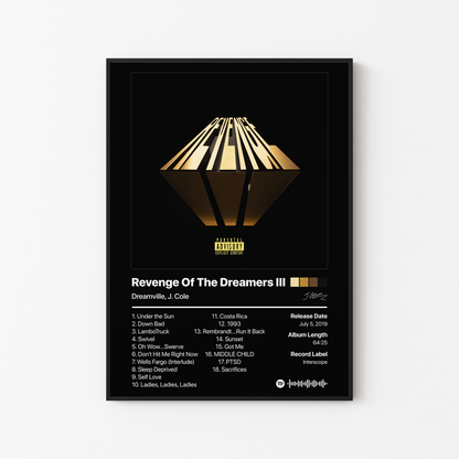J. Cole Revenge Of The Dreamers III Album Poster