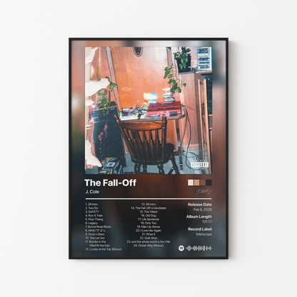 J. Cole The Fall-Off Album Poster